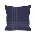 One Bella Casa One Bella Casa 74694PL16O 16 x 16 in. Plaid Pop Outdoor Pillow - Midnight Blue 74694PL16O